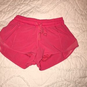 Hot Pink Lululemon Hotty Hot I Shorts